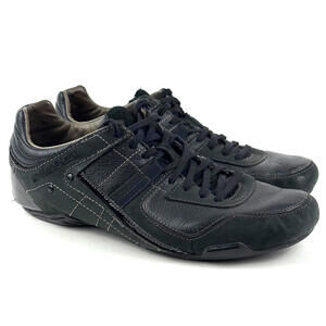 Vintage Y2K Diesel Korbin II Mens 9.5 Black Cow Leather Sneaker Shoes 42.5 EUR